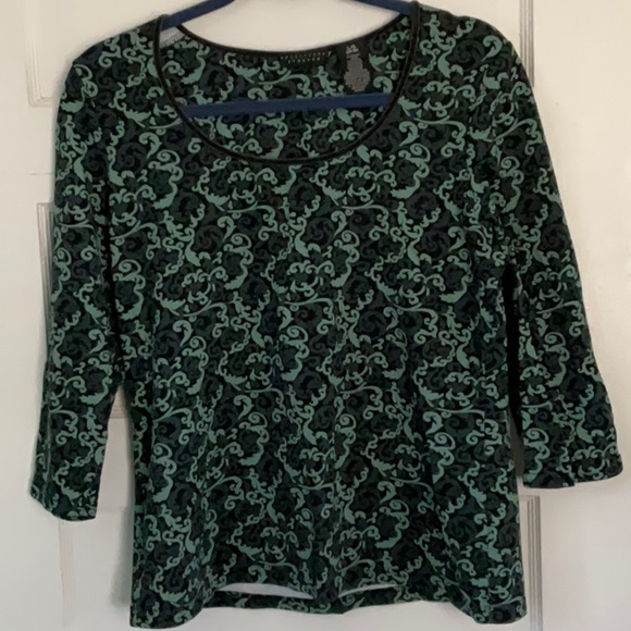 Apostrophe Stretch 3/4 sleeve top L/G 14-16 - Picture 7 of 9